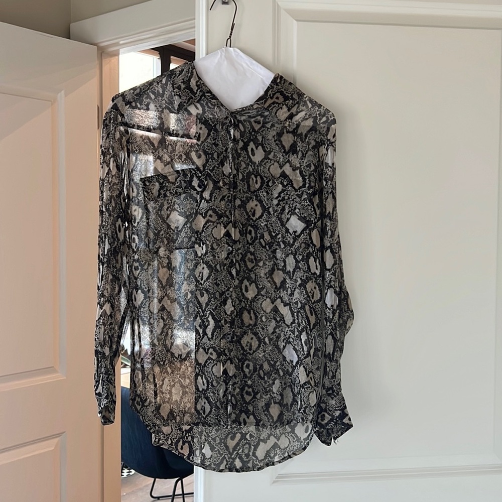 Equipment snakeskin blouse